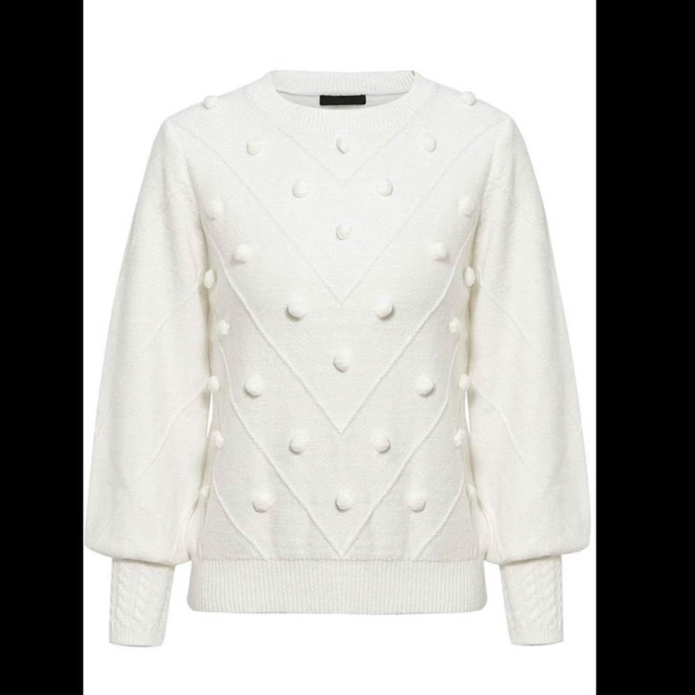 White round neck sweater size M